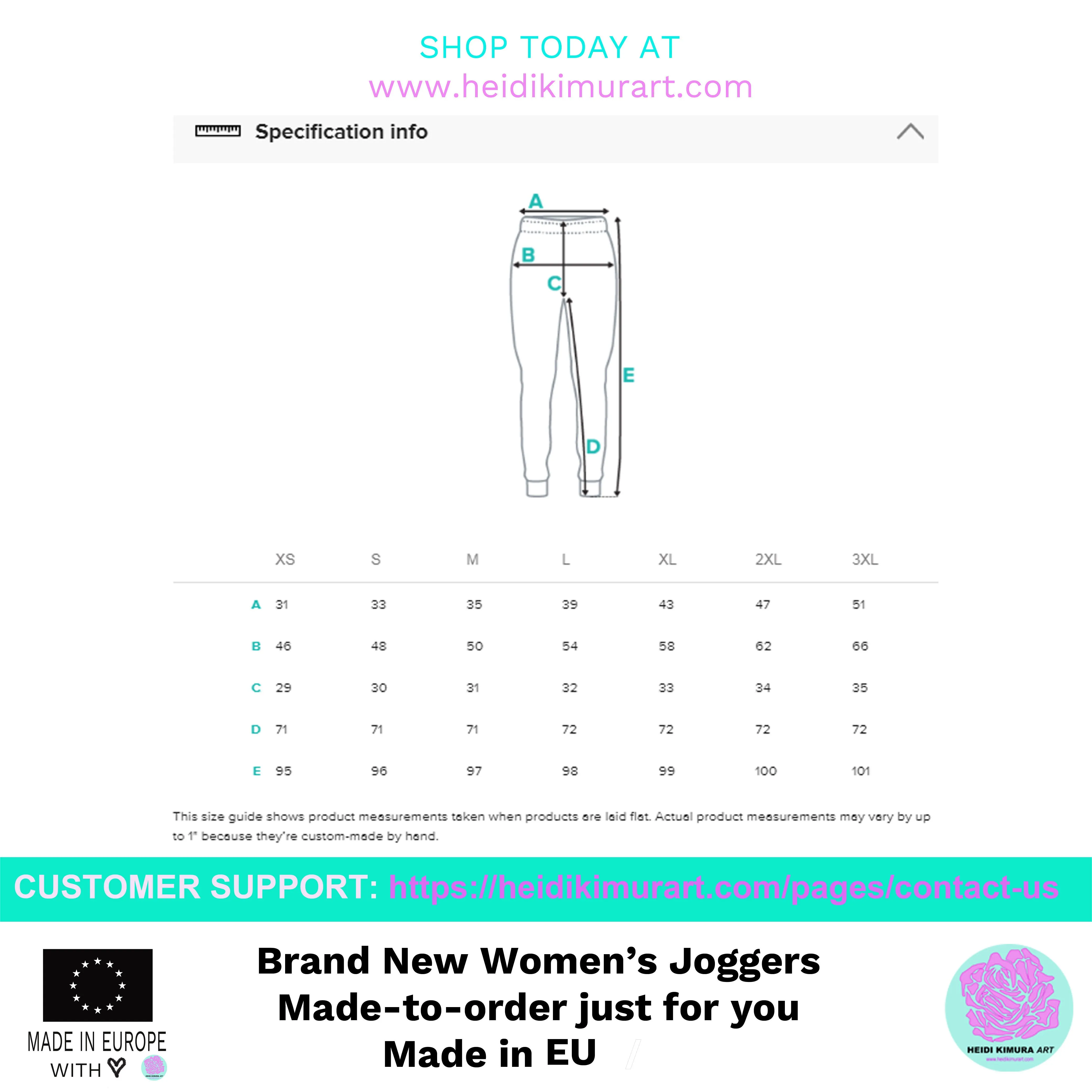 Black Leopard Women's Joggers, Animal Print Designer Ladies' Sweatpants-Made in EU/MX