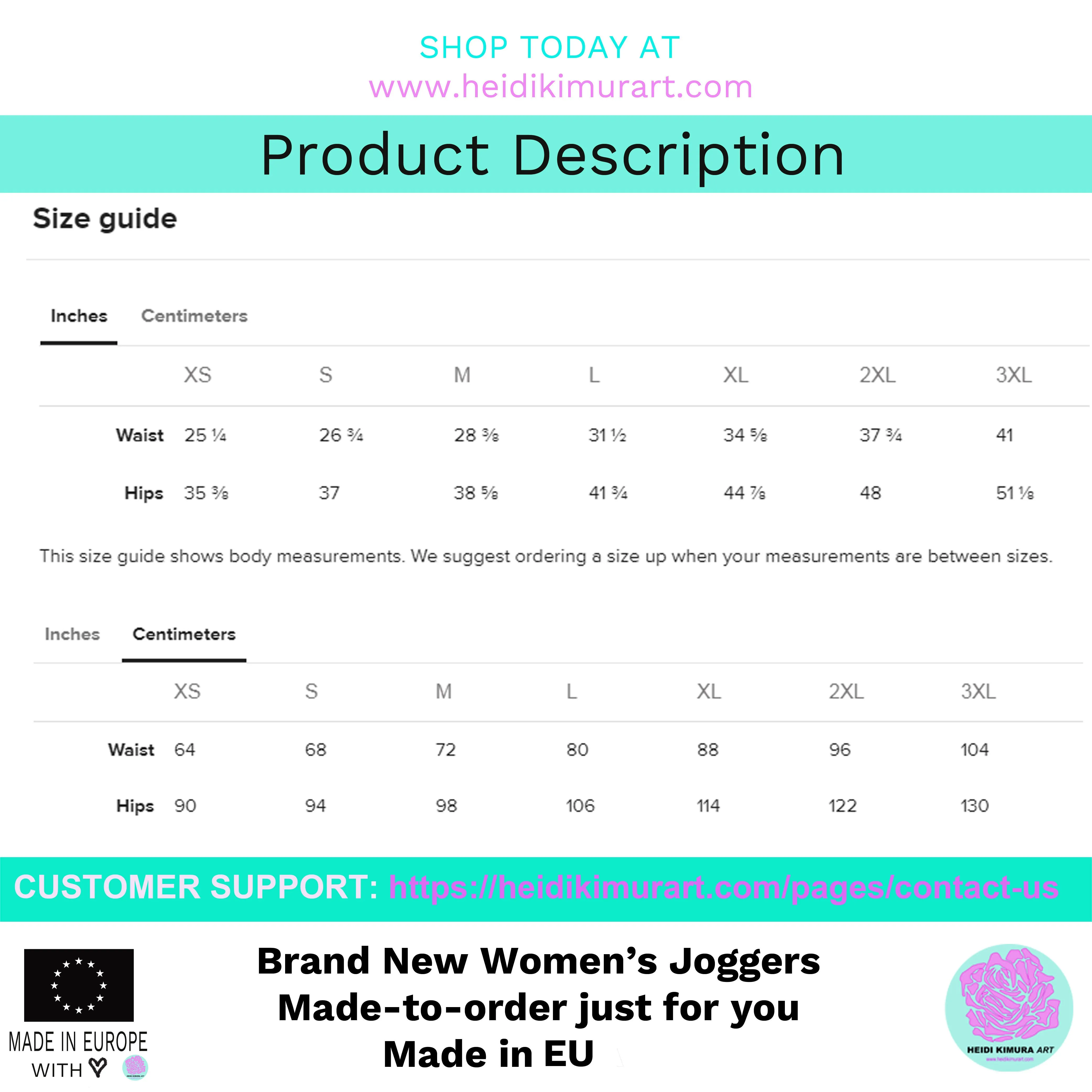 Black Leopard Women's Joggers, Animal Print Designer Ladies' Sweatpants-Made in EU/MX