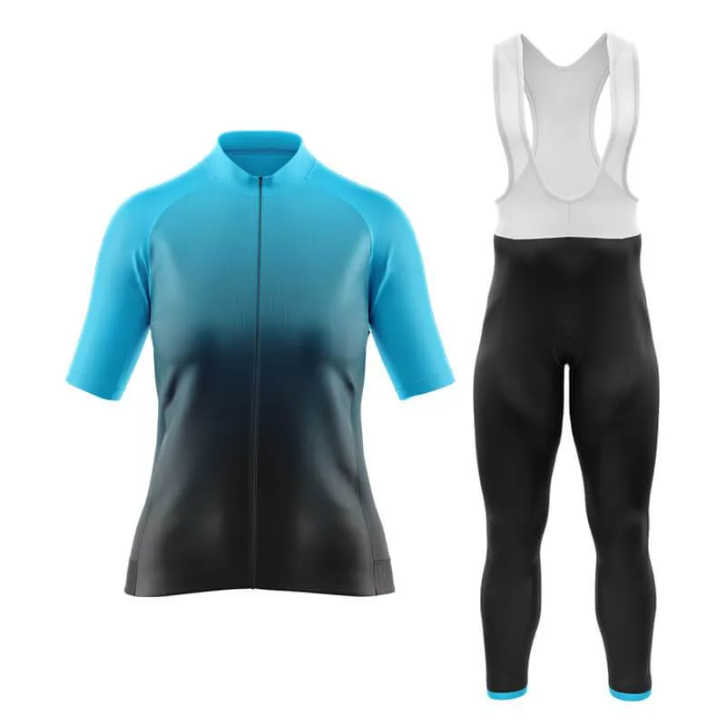 Black to Cyan Aero Cycling Kit