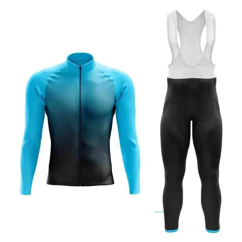 Black to Cyan Aero Cycling Kit