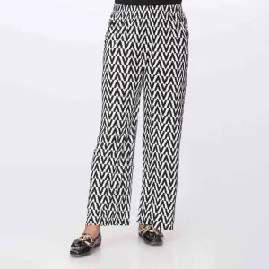 Blkwht Printed Jersey Straight Trouser PW3563
