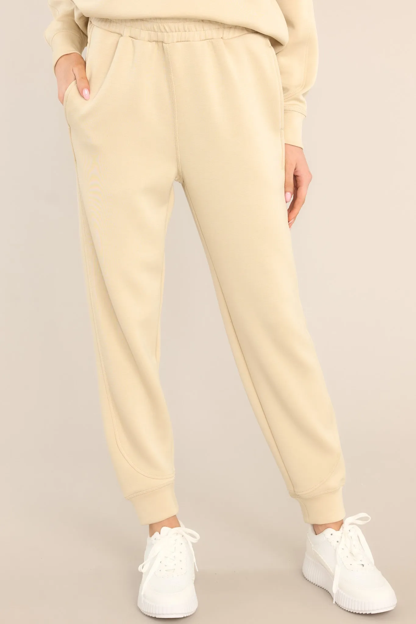 Blow Off Steam Beige Joggers