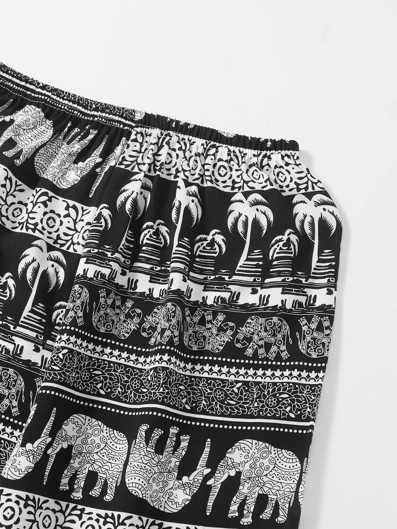 Boho Tropical High Waist Long Women Pants