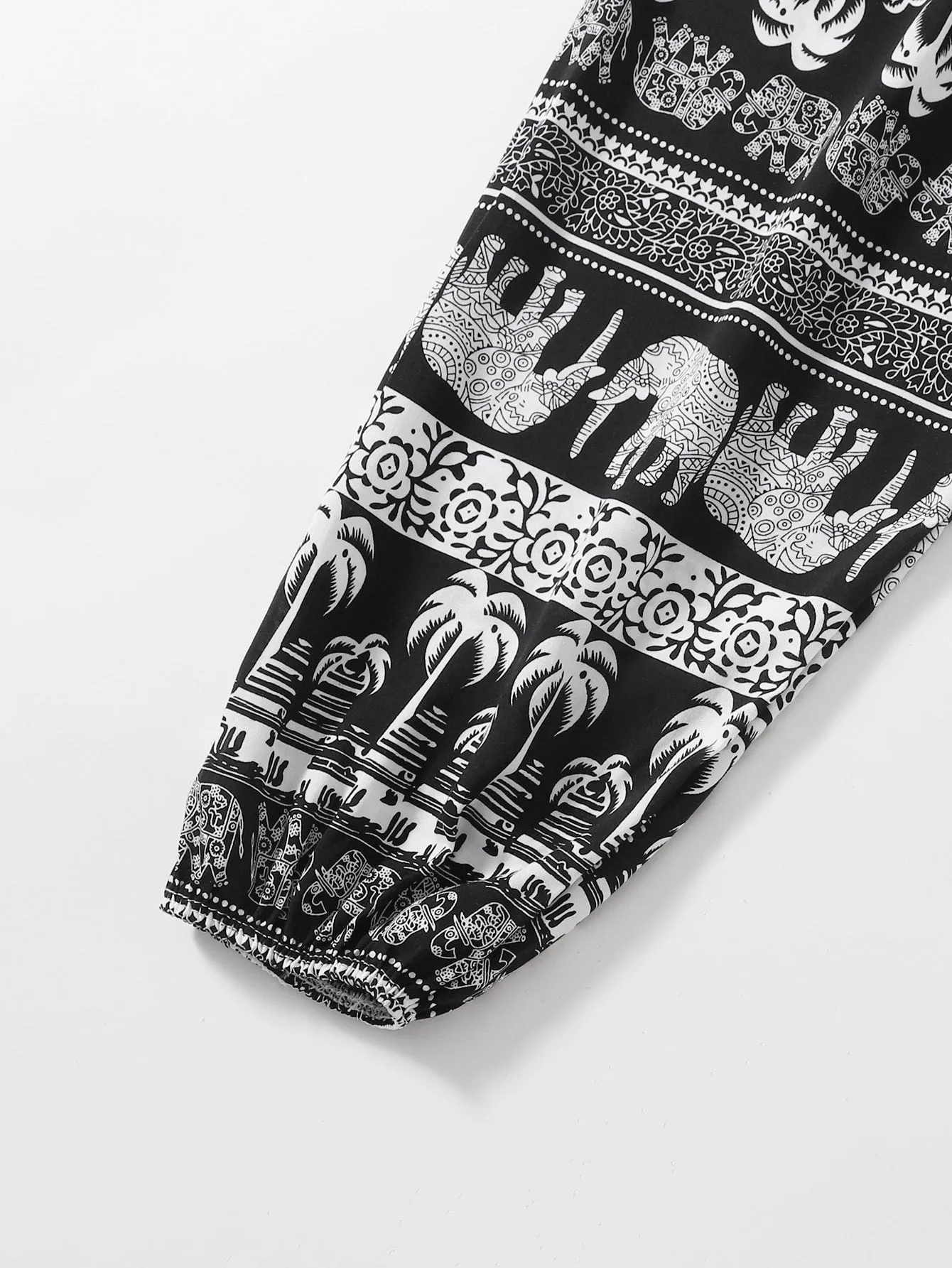 Boho Tropical High Waist Long Women Pants