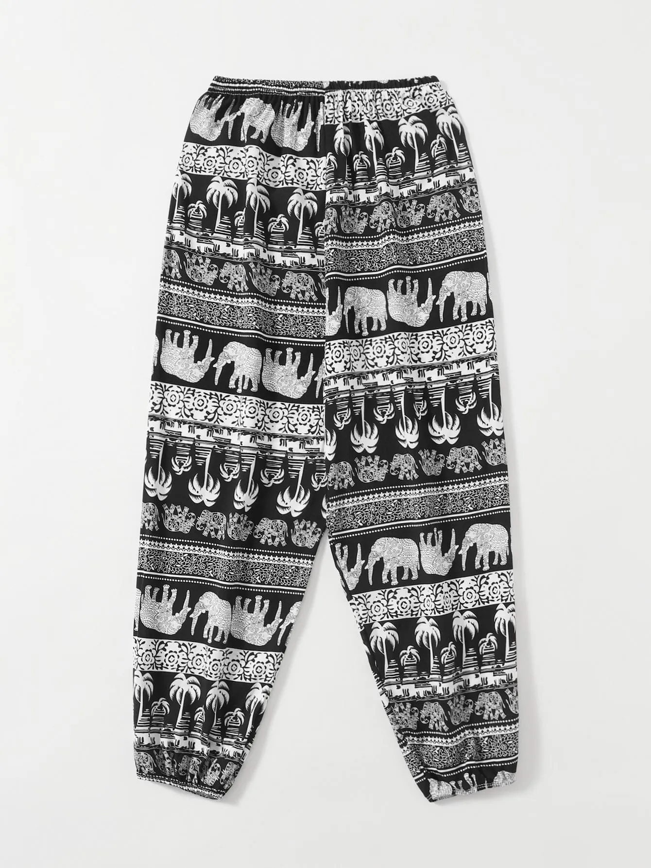 Boho Tropical High Waist Long Women Pants