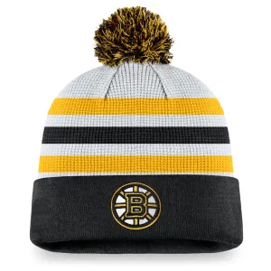 Boston Bruins Fanatics Branded Authentic NHL Draft Knit Graphic Cuffed Hat Pom Beanie Toque