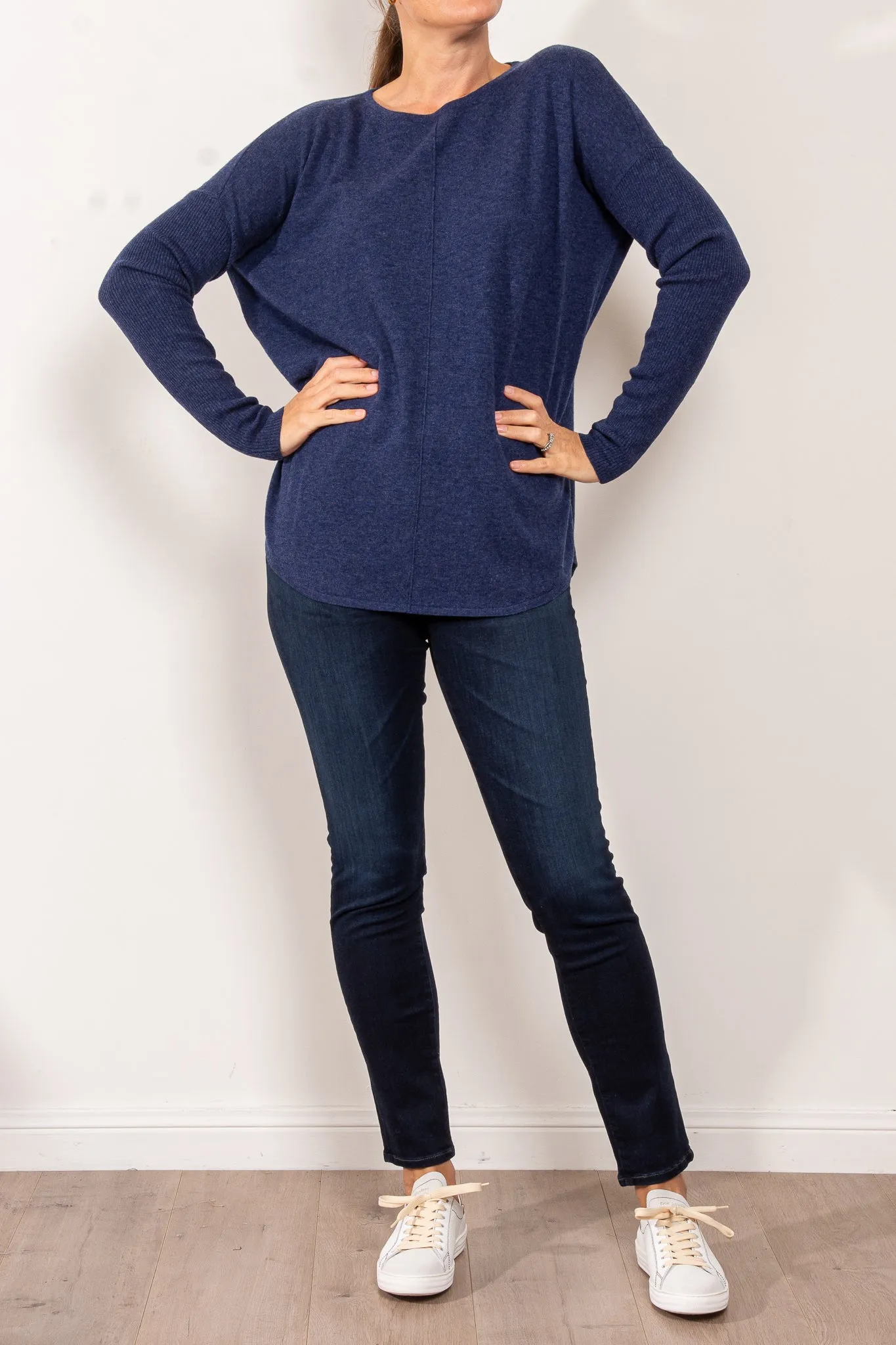 Bridge & Lord Curved Hem Crew Neck Jumper