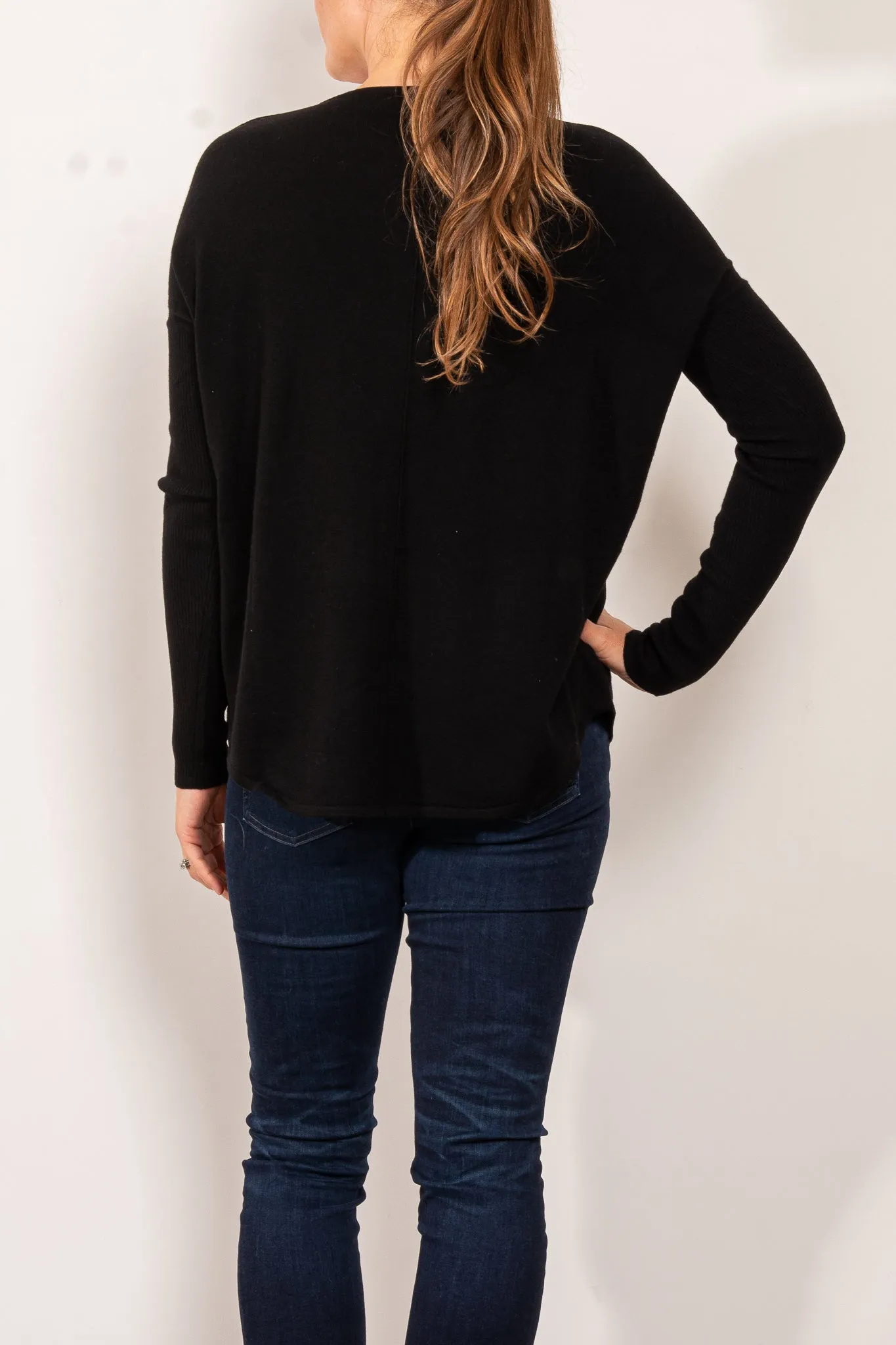 Bridge & Lord Curved Hem Crew Neck Jumper
