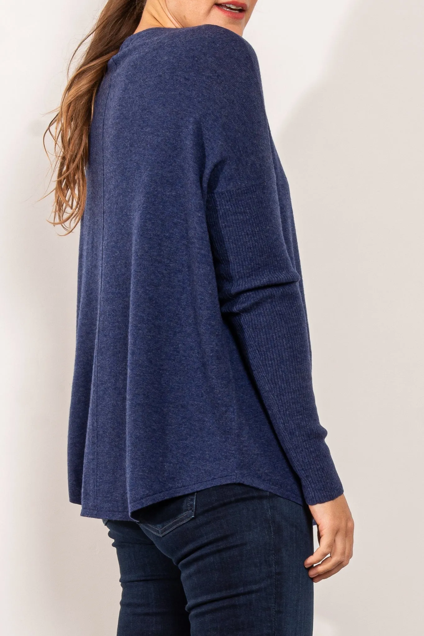 Bridge & Lord Curved Hem Crew Neck Jumper