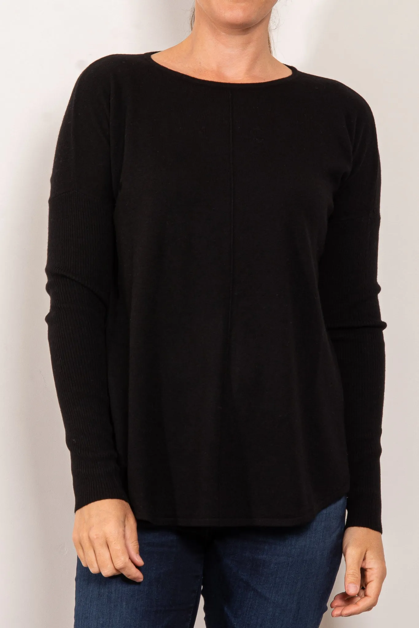 Bridge & Lord Curved Hem Crew Neck Jumper