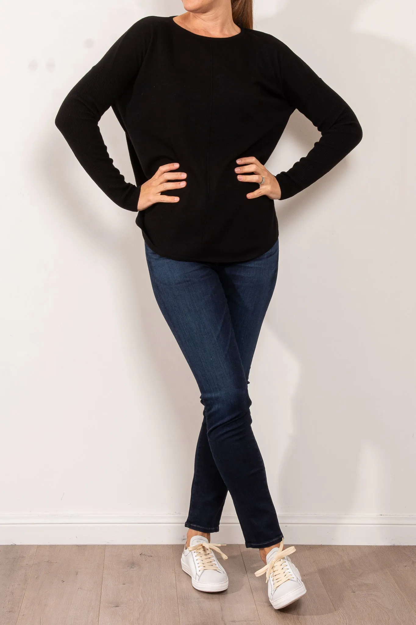 Bridge & Lord Curved Hem Crew Neck Jumper