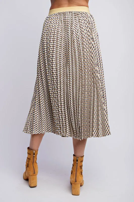 Butter Pleated Skirt