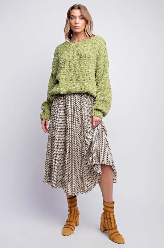Butter Pleated Skirt