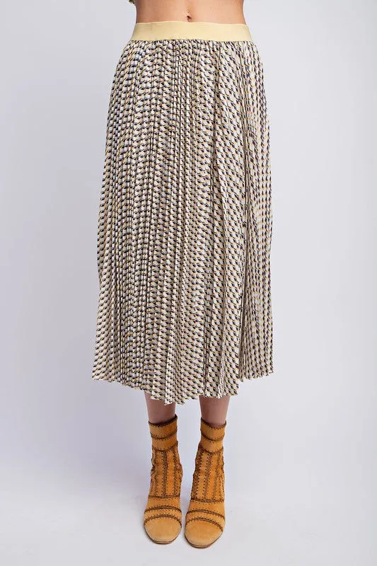 Butter Pleated Skirt