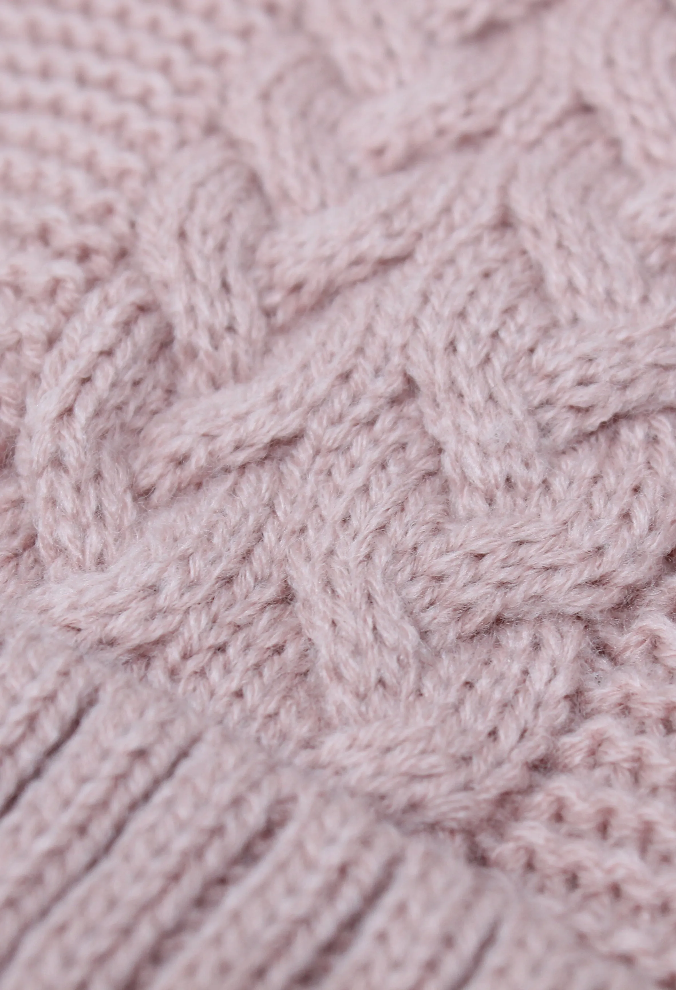 CABLE KNIT BOBBLE HAT