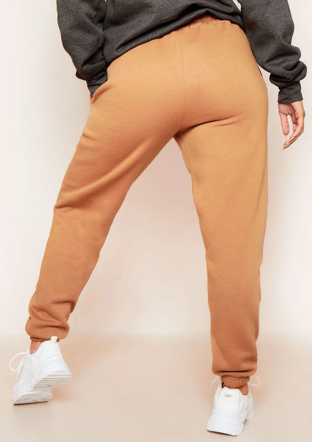 Calis Camel Drawstring Basic Joggers