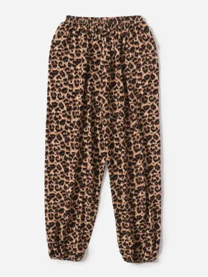 Casual Leopard Natural Long Women Pants