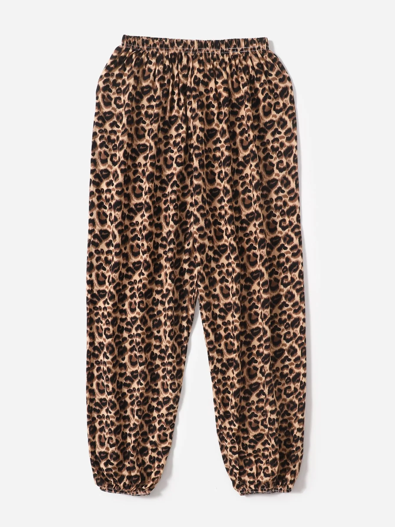 Casual Leopard Natural Long Women Pants