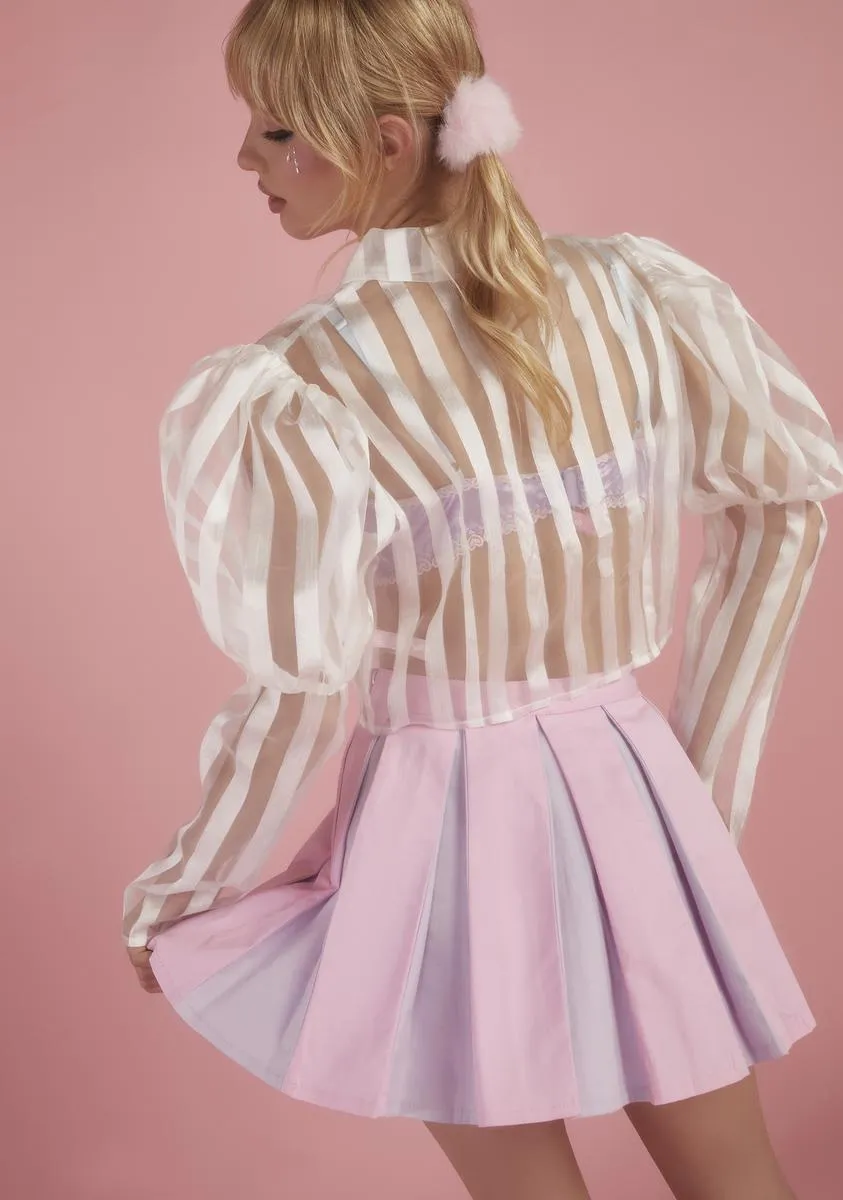 Caught In The Illusion Pleated Skirt