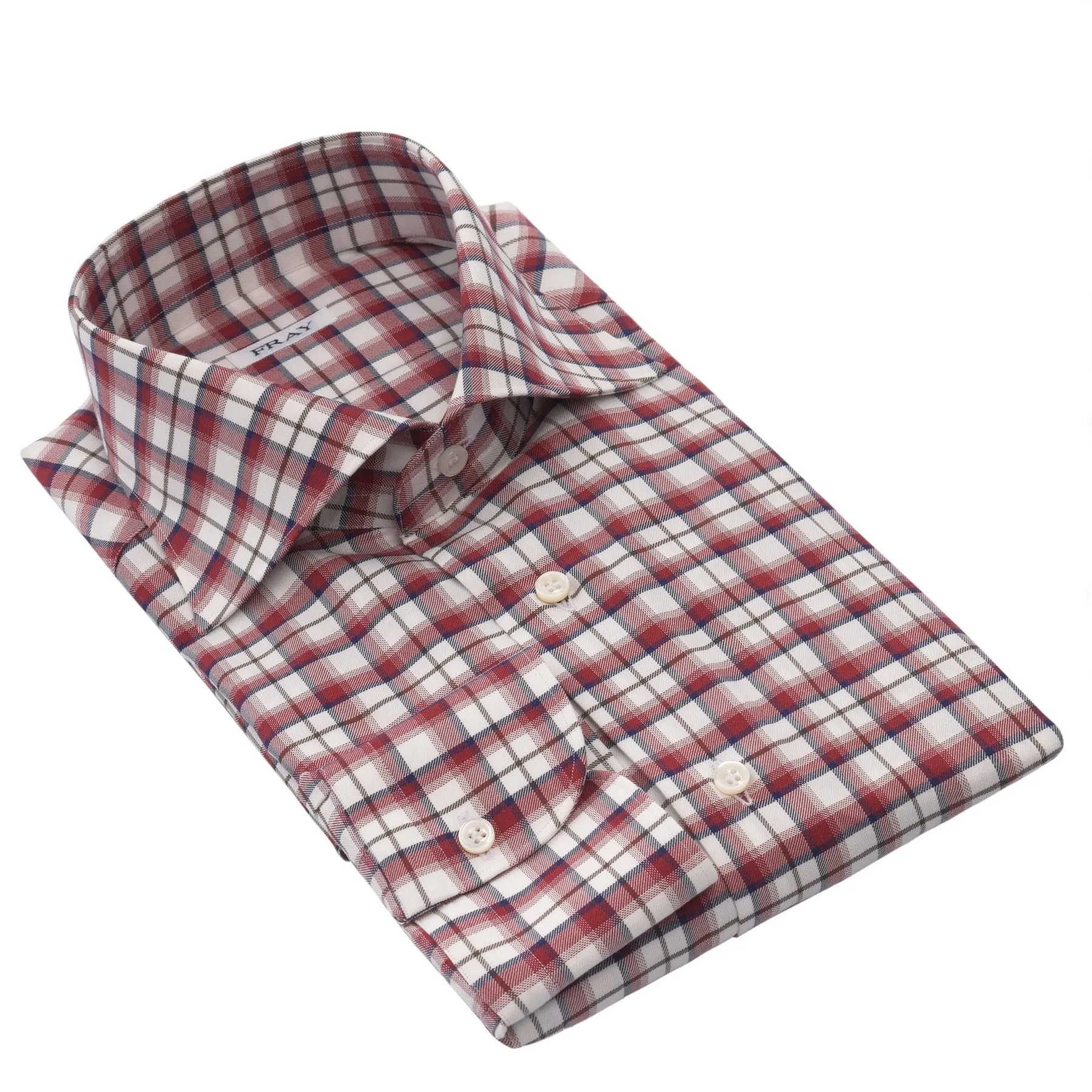 Checked Cotton Shirt in Red