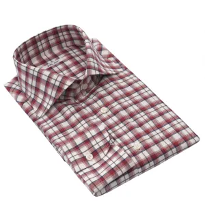 Checked Cotton Shirt in Red