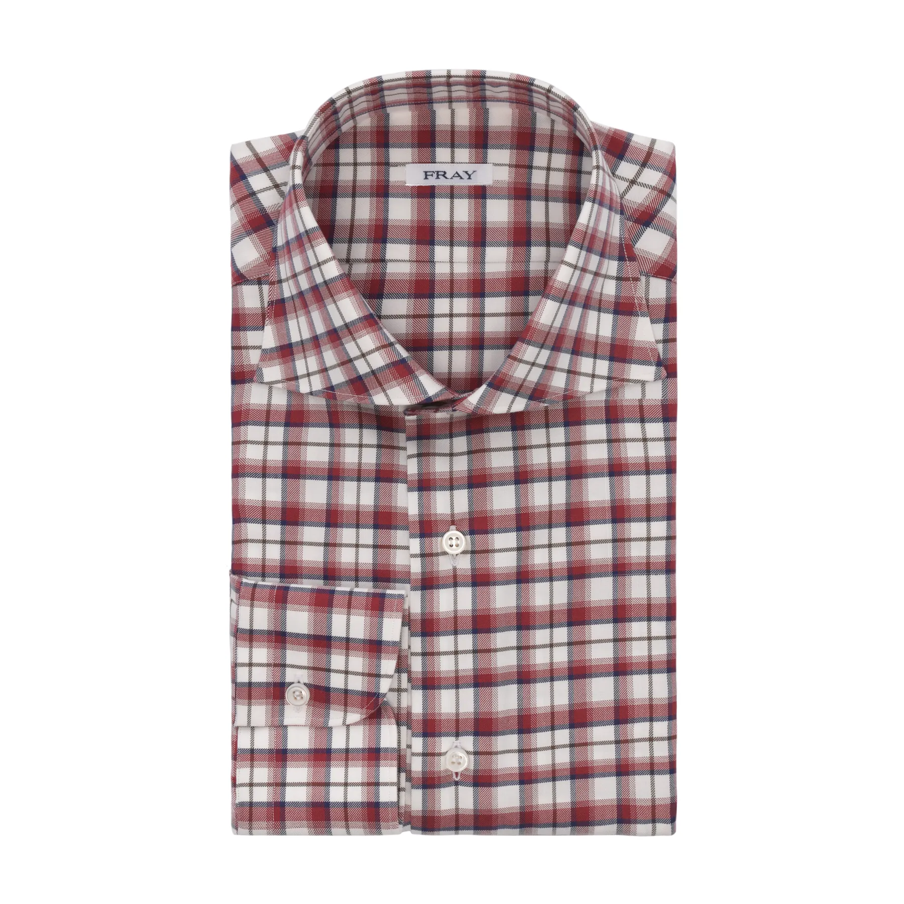 Checked Cotton Shirt in Red