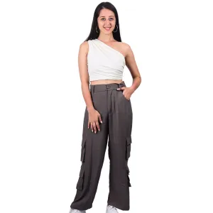 Chic High-Waist Multi-Pocket Cargo Pants | GloFash