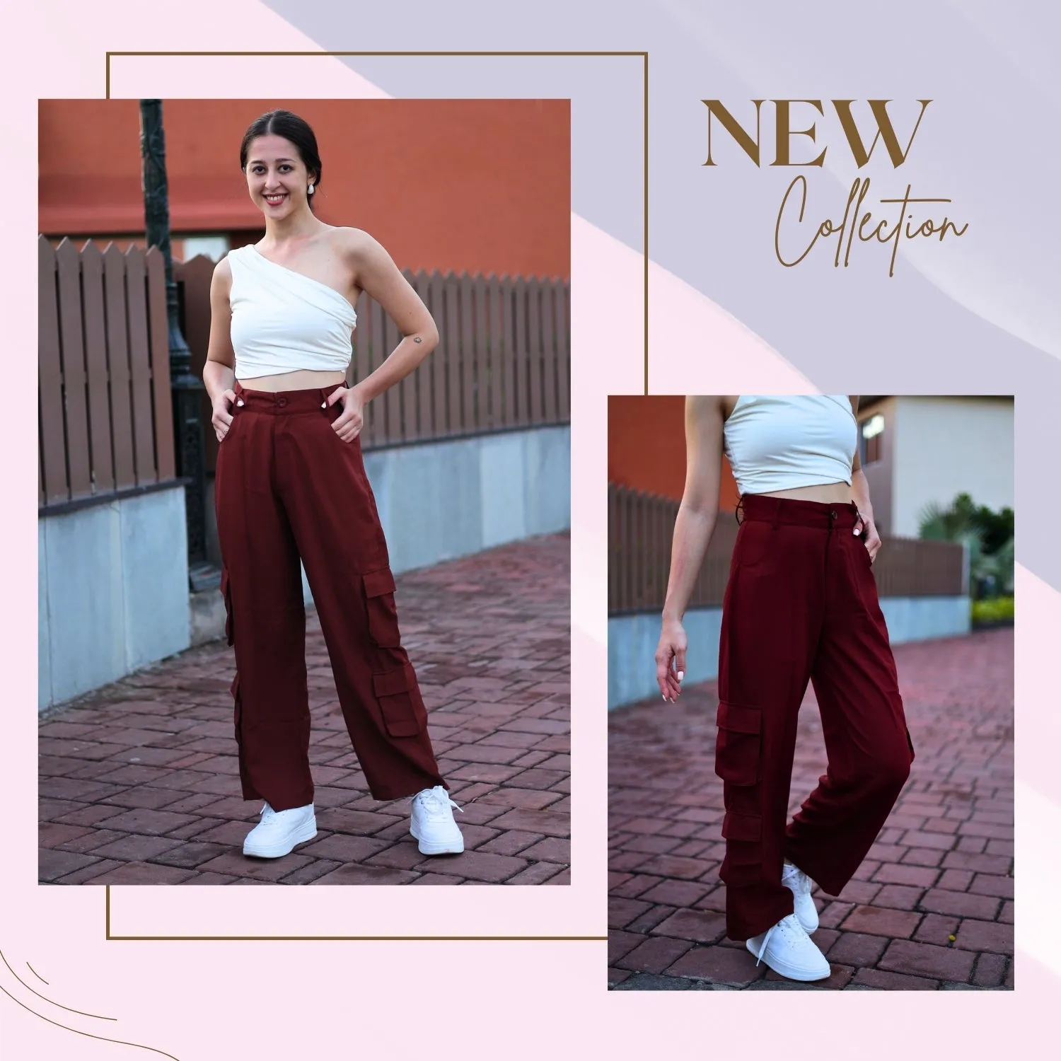 Chic High-Waist Multi-Pocket Cargo Pants | GloFash