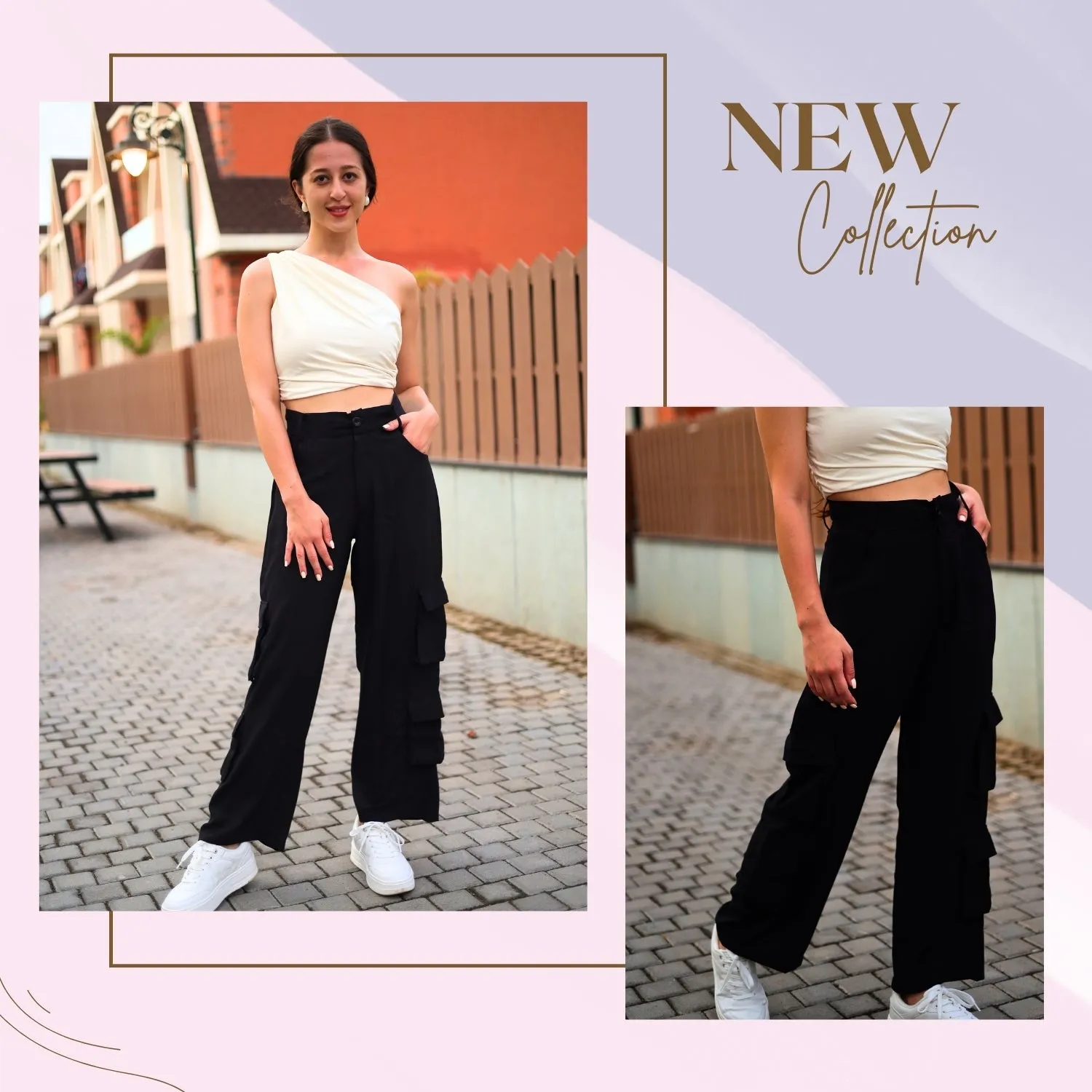 Chic High-Waist Multi-Pocket Cargo Pants | GloFash
