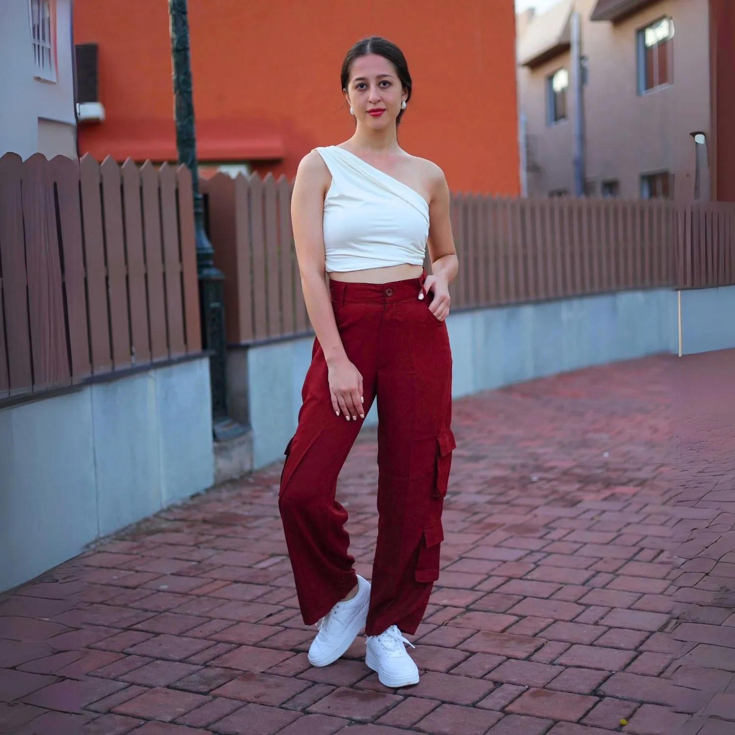Chic High-Waist Multi-Pocket Cargo Pants | GloFash