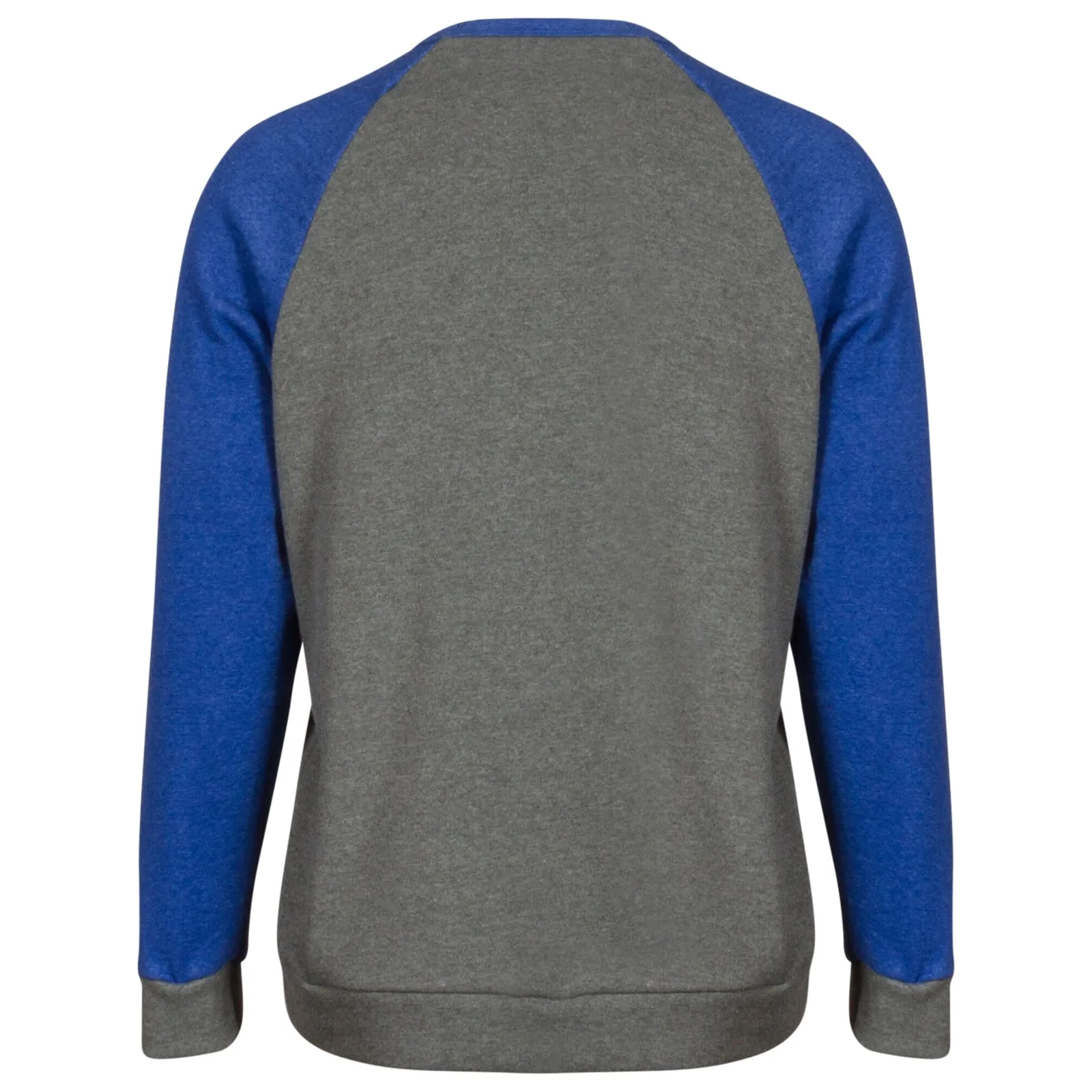 Chicago Men's Heather Grey and Royal Crew Neck Sweatshirt
