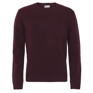 Classic Unisex Merino Wool Jumper, Oxblood Red