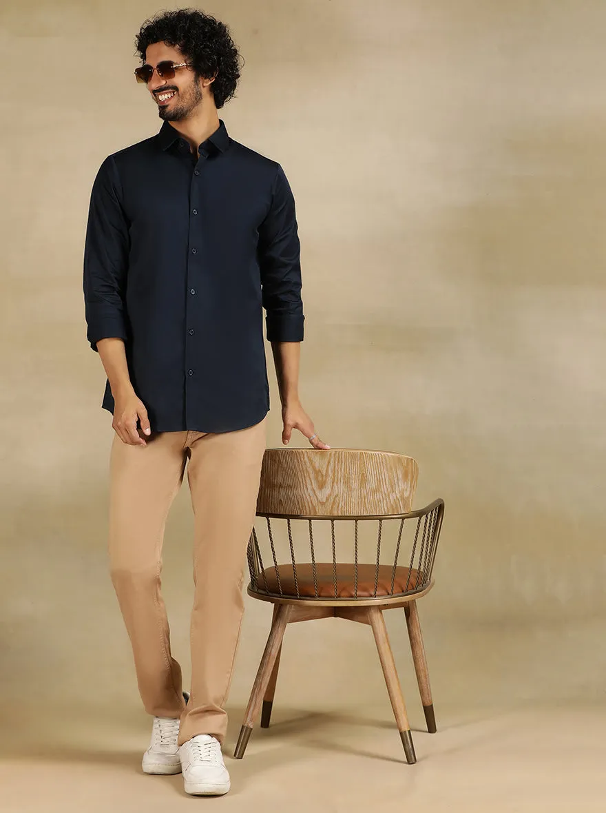 Coral Pink Dobby Slim Fit Jeans | JadeBlue