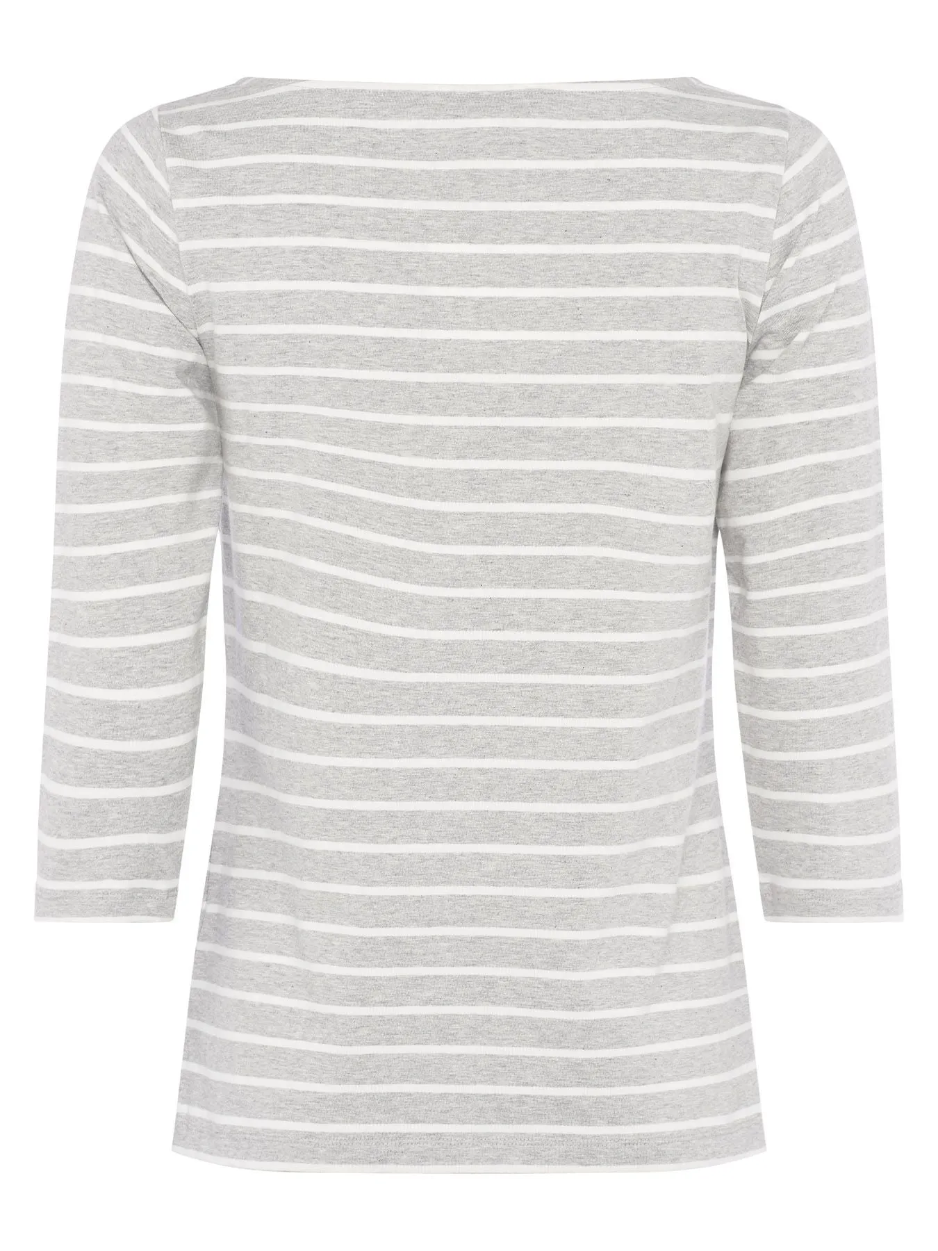 Core Cotton 3/4 Sleeve Tee - Grey Melange/Milk