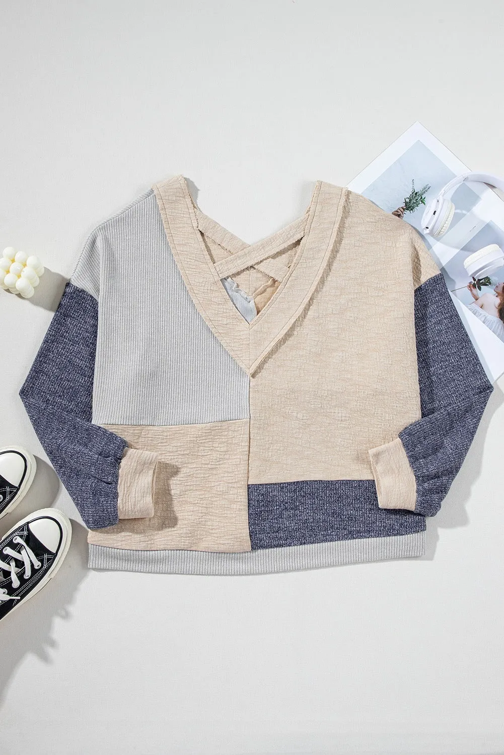 Cozy Colorblock Knit Top