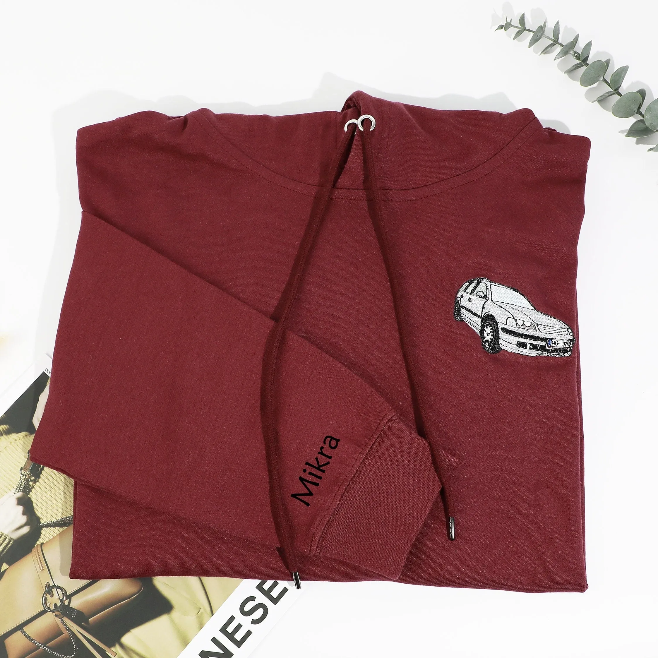 Custom Car Embroidered Sweatshirt – Personalized Gift for Car Enthusiasts