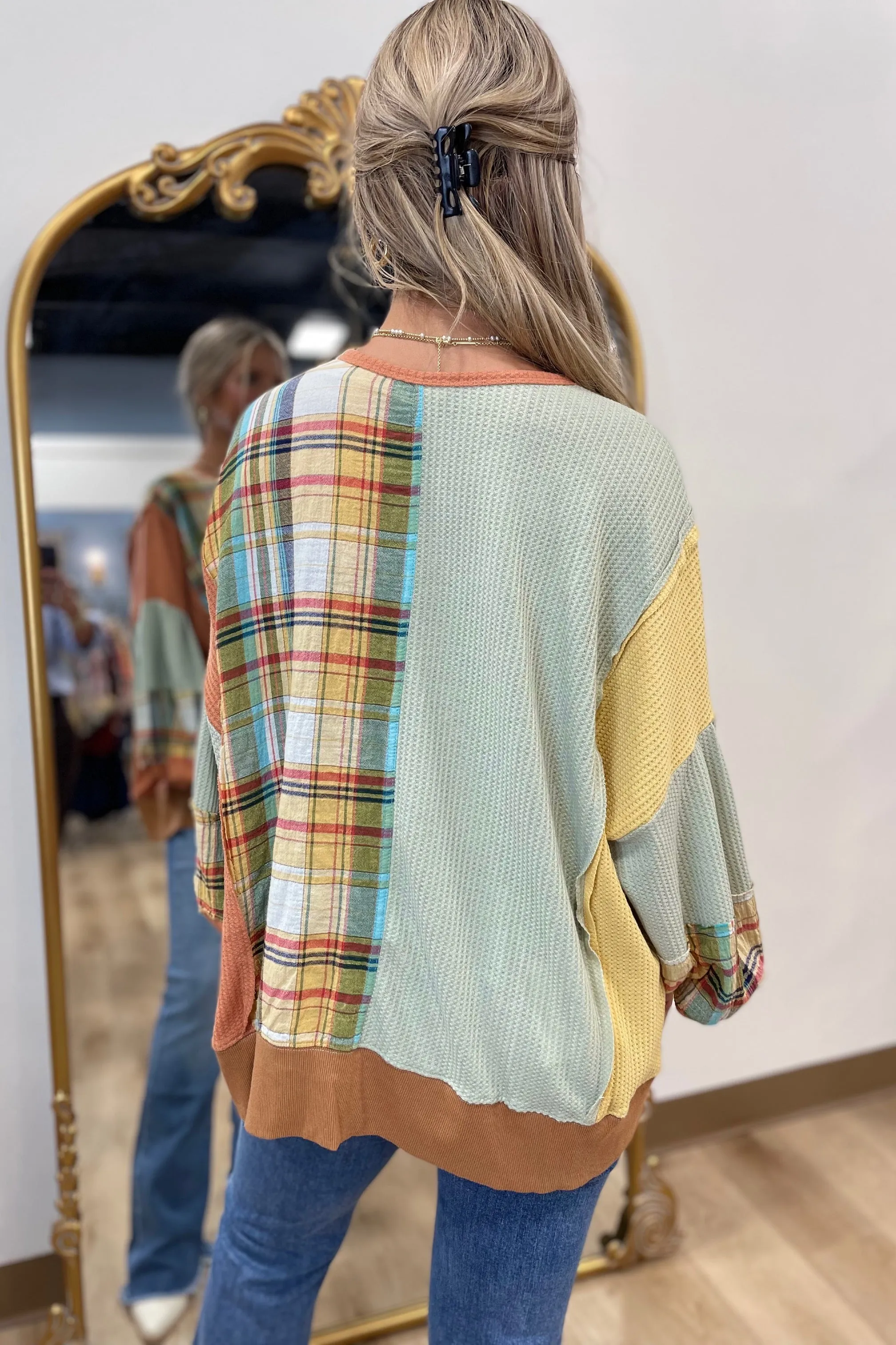 Daisy Patch Thermal Knit Top