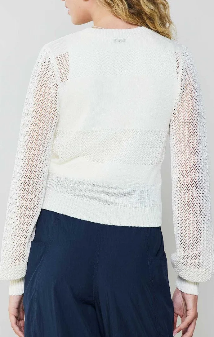 Dally White Button Down Cardigan