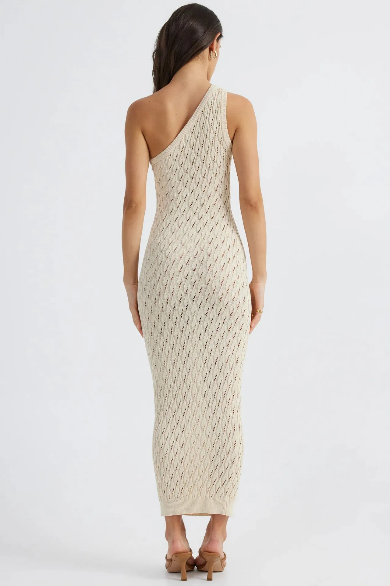 Danielle - One-Shoulder Knit Midi Dress