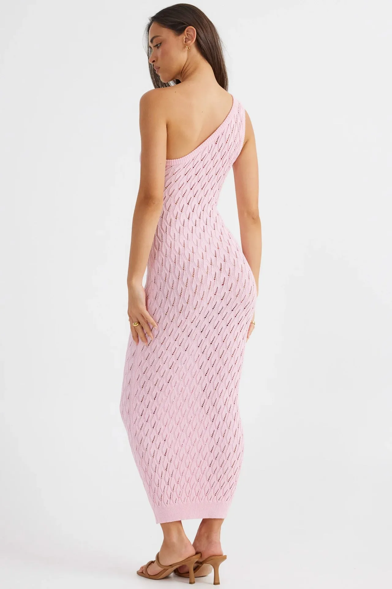 Danielle - One-Shoulder Knit Midi Dress