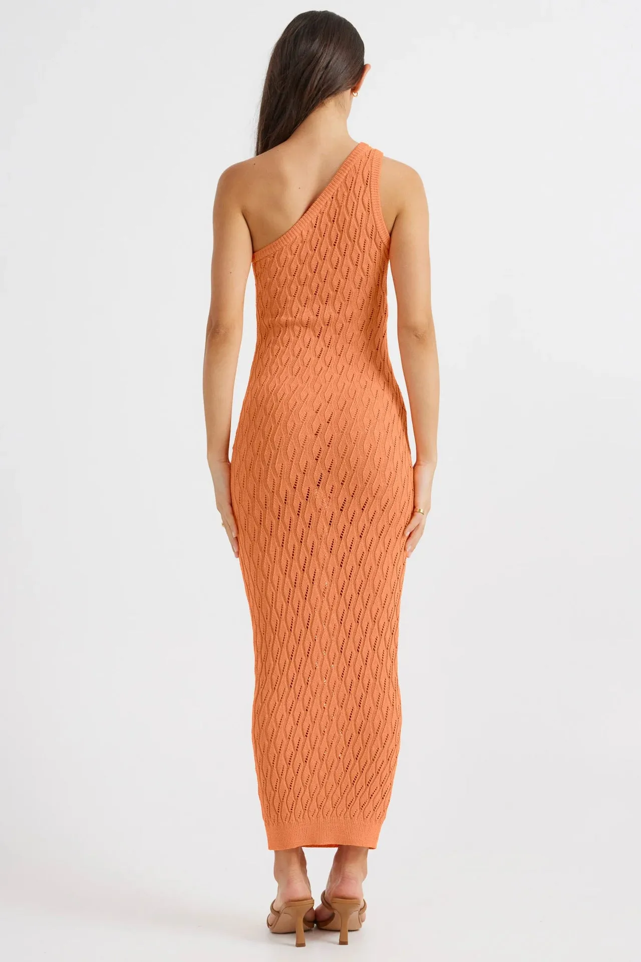 Danielle - One-Shoulder Knit Midi Dress