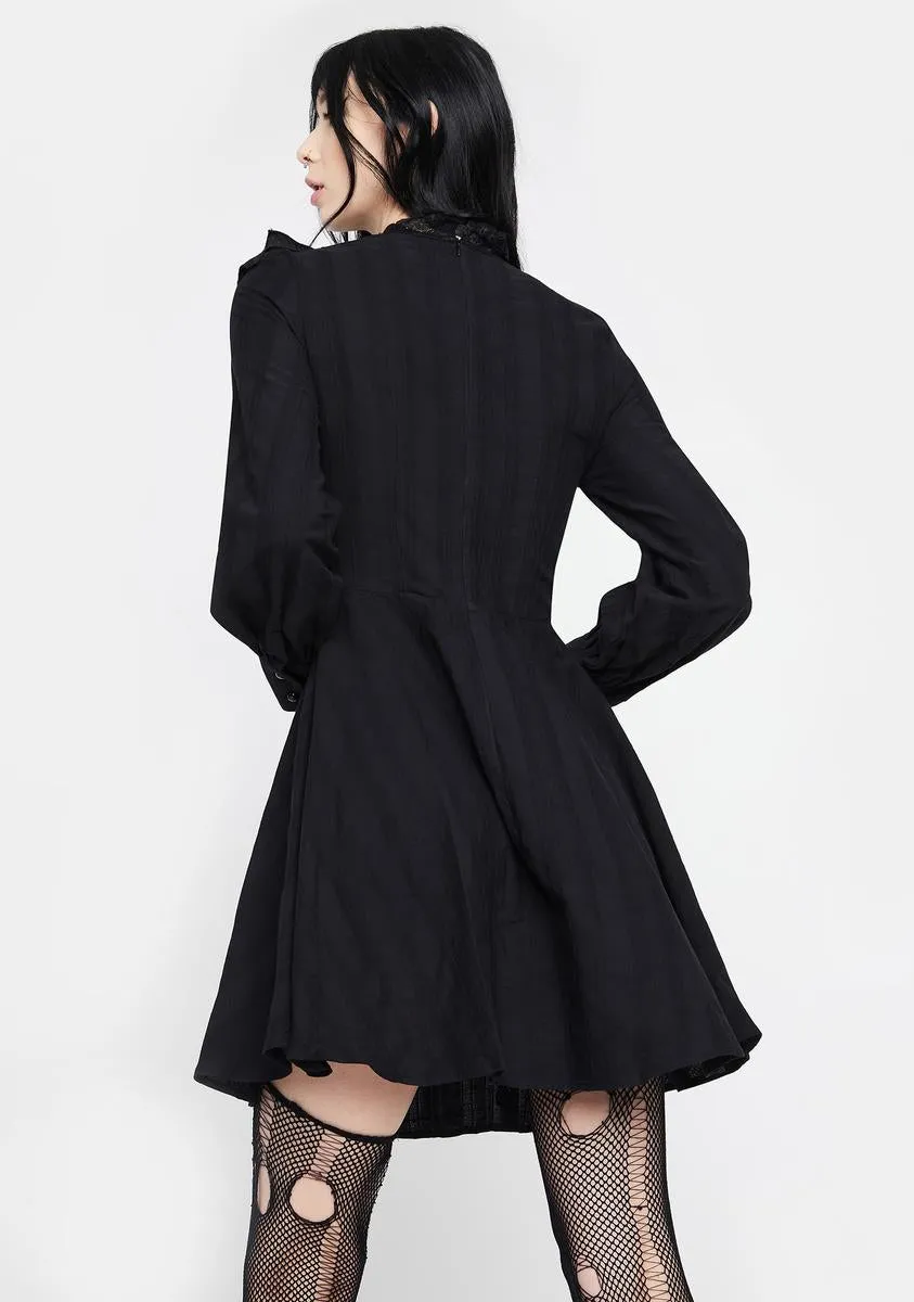 Dark Mysterious Frilly Lace Dress