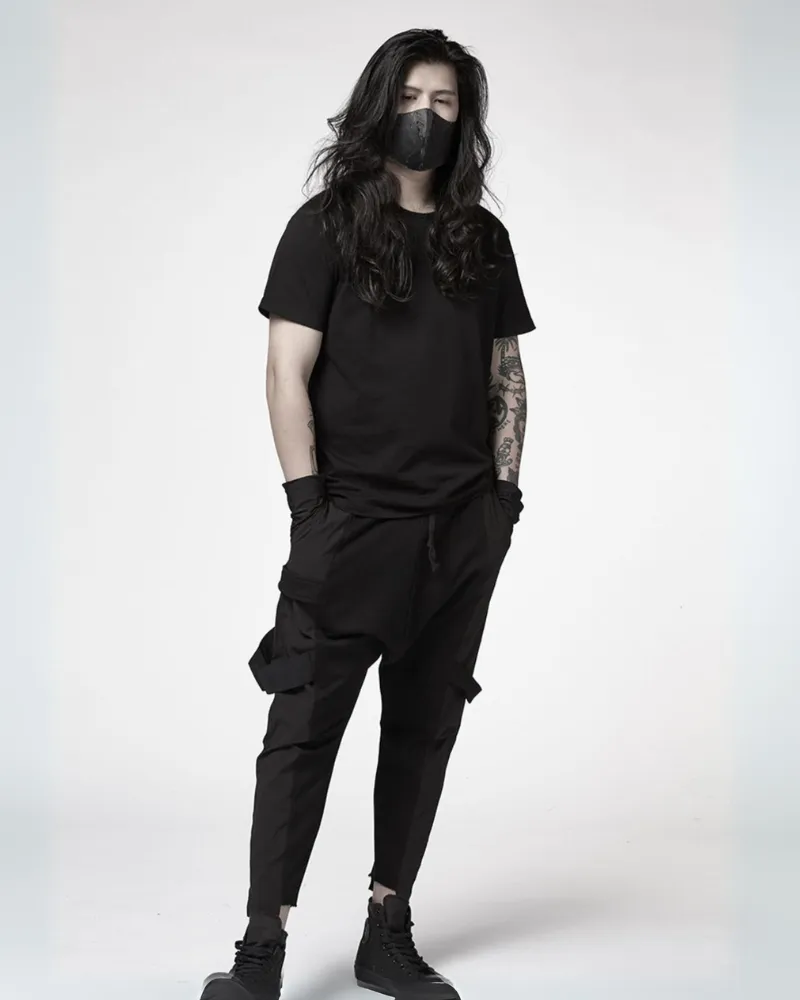 Darkwear Asymmetric Patchwork Cargo Pants