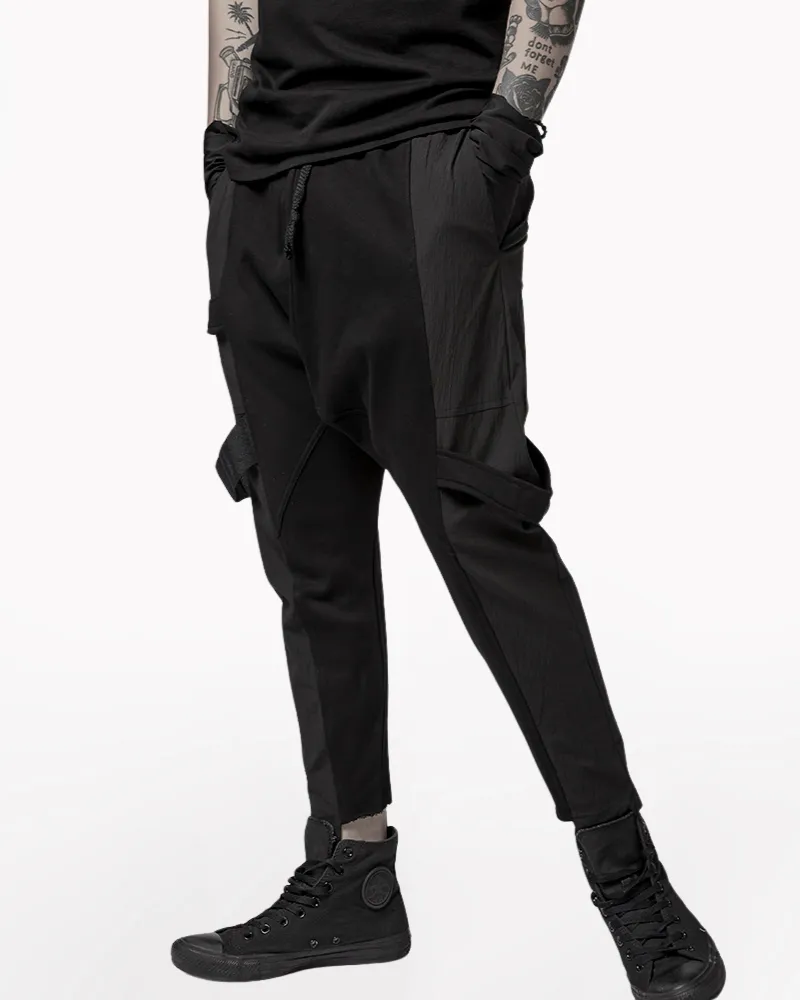 Darkwear Asymmetric Patchwork Cargo Pants