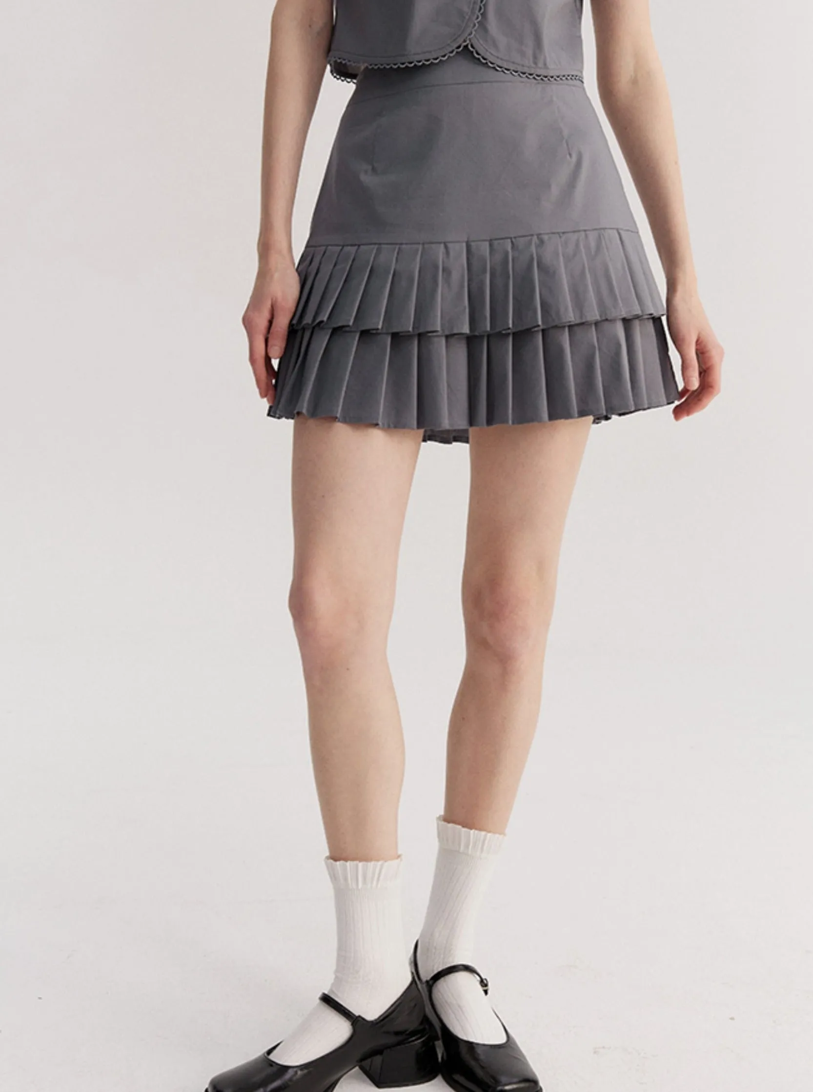 Double Pleated Skirt
