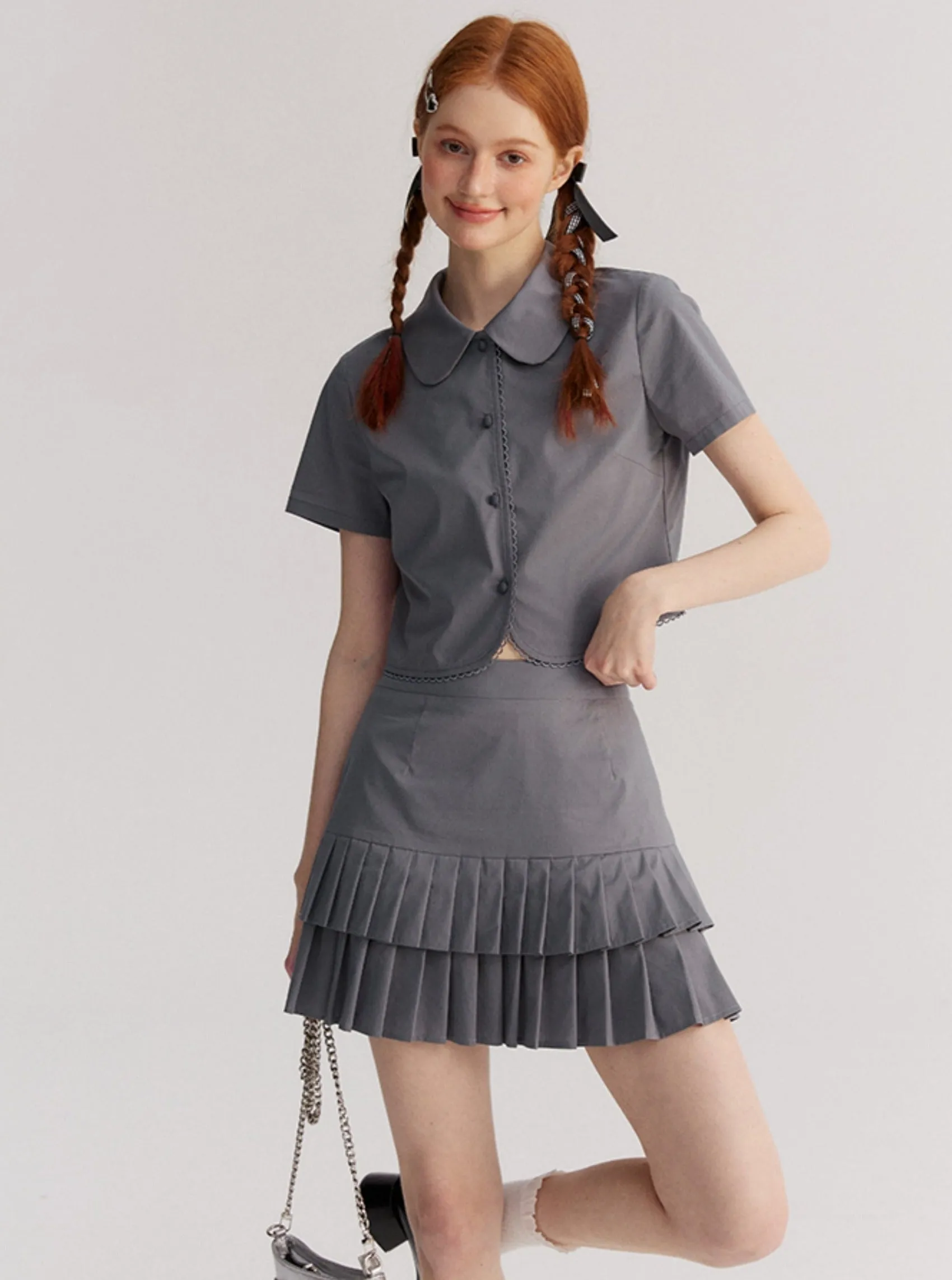 Double Pleated Skirt