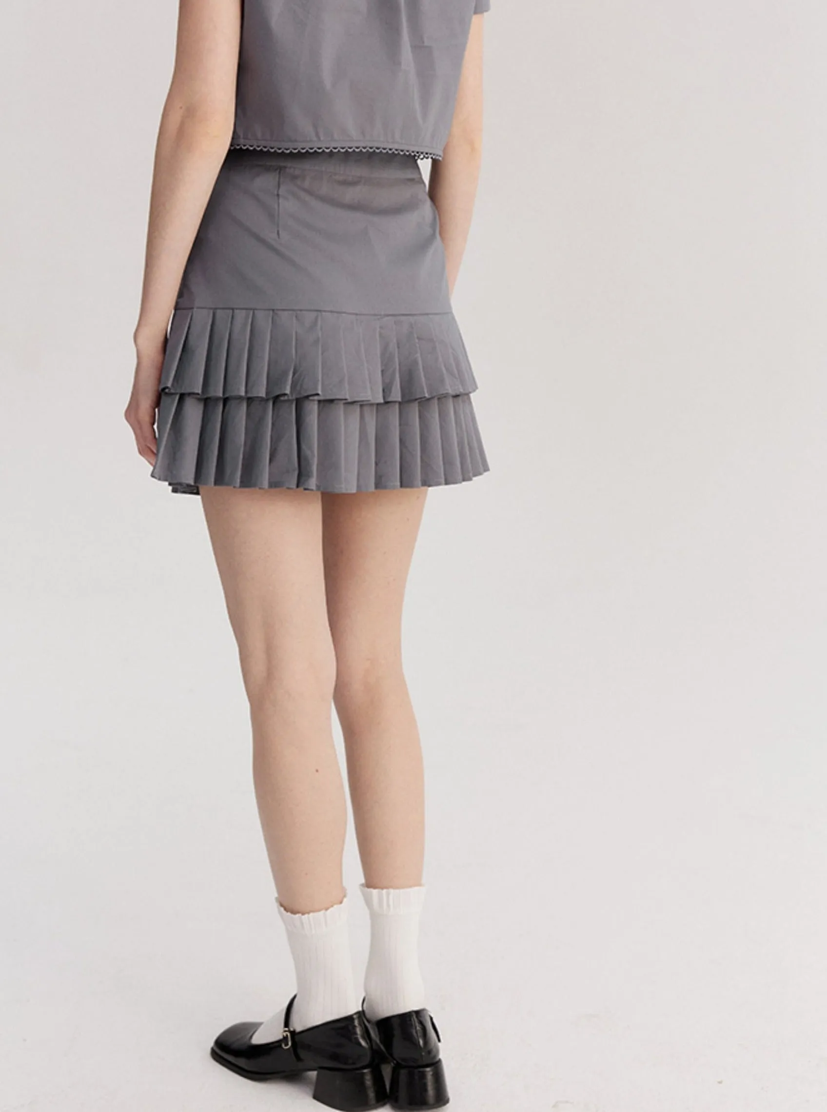 Double Pleated Skirt