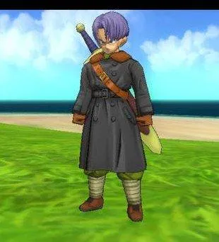 Dragon Ball Z Time Patrol Trunks Navy Blue Trench Coat Costume