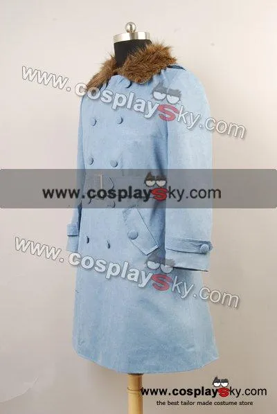 Dragon Ball Z Time Patrol Trunks Navy Blue Trench Coat Costume
