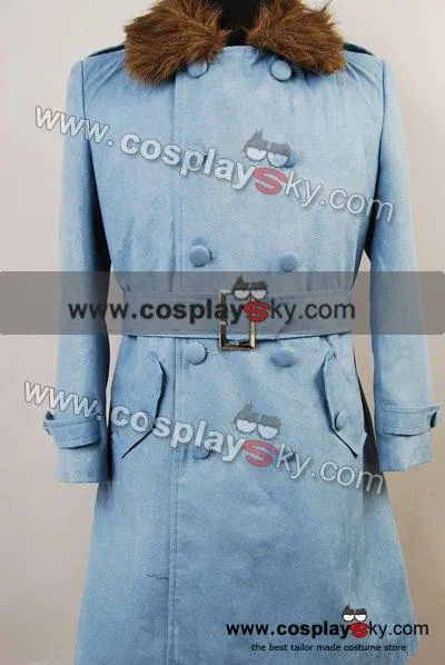 Dragon Ball Z Time Patrol Trunks Navy Blue Trench Coat Costume